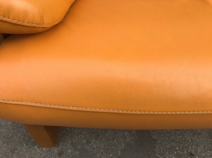 【修理後】カリモクソファ　ヒビ割れ補修