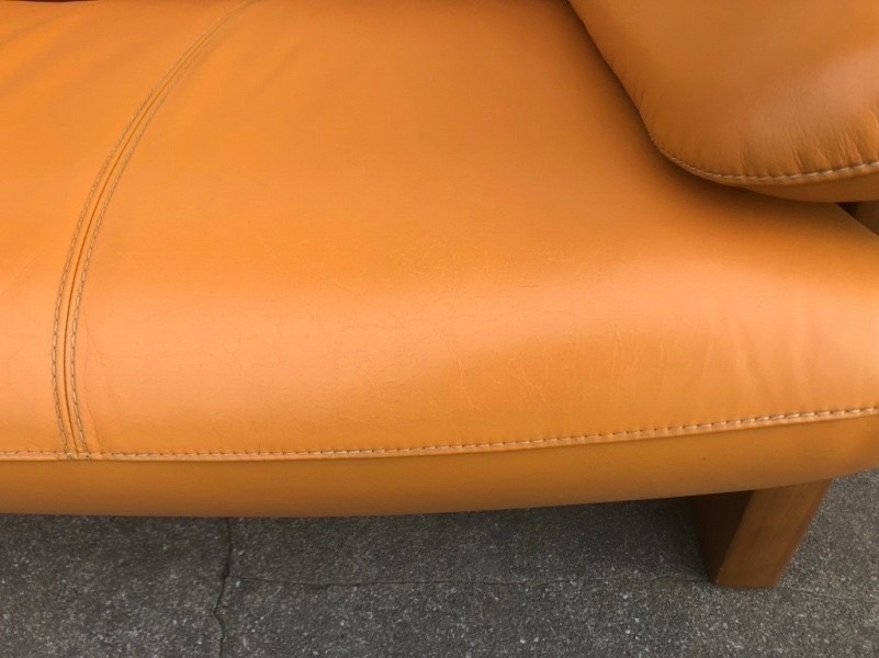 【修理後】カリモクソファ　ヒビ割れ補修