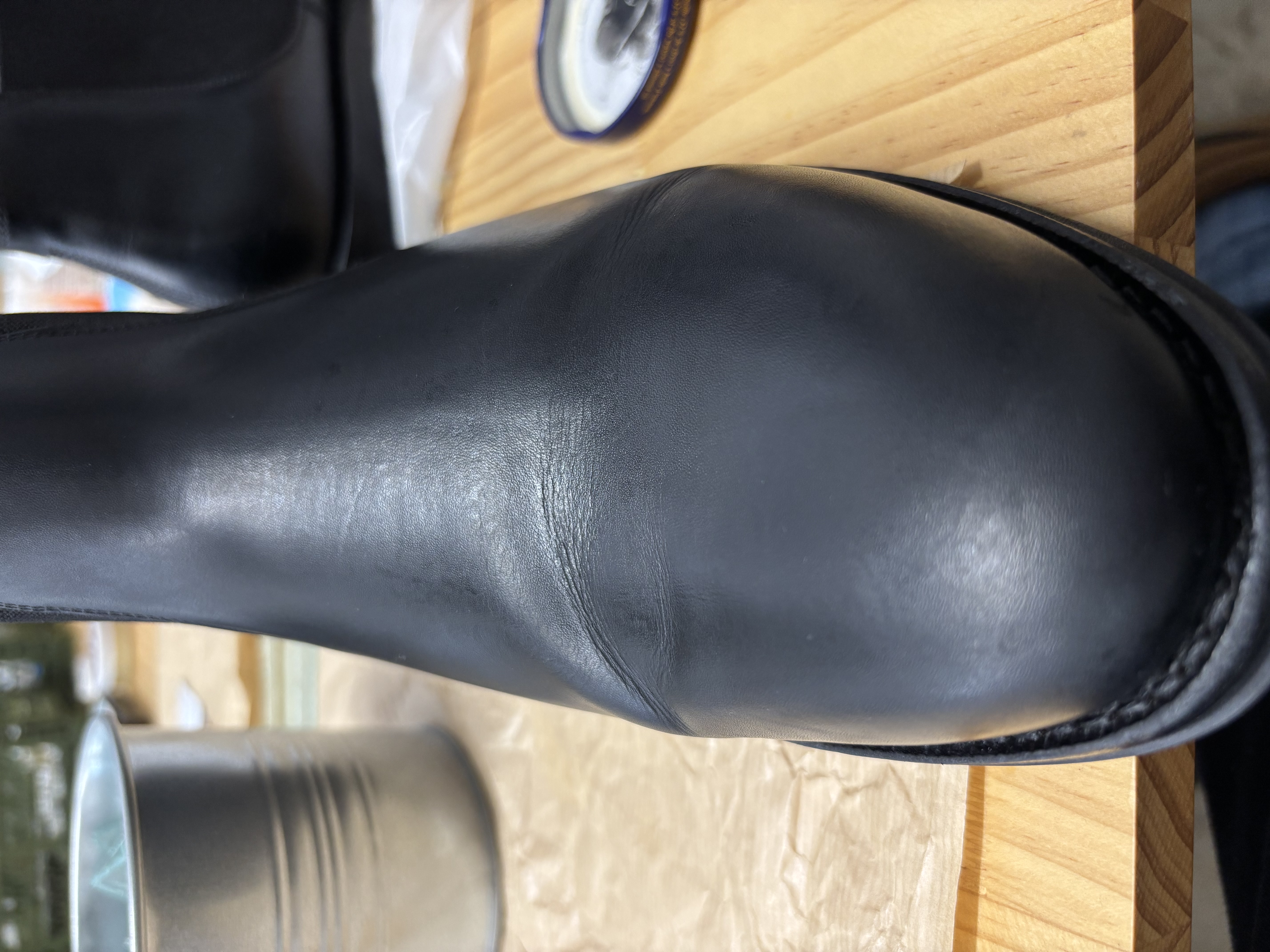 黒革靴/汚れ落とし・色入れ・靴磨き